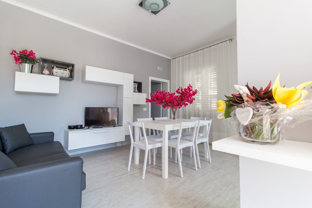 Zona giorno dopo l'intervento